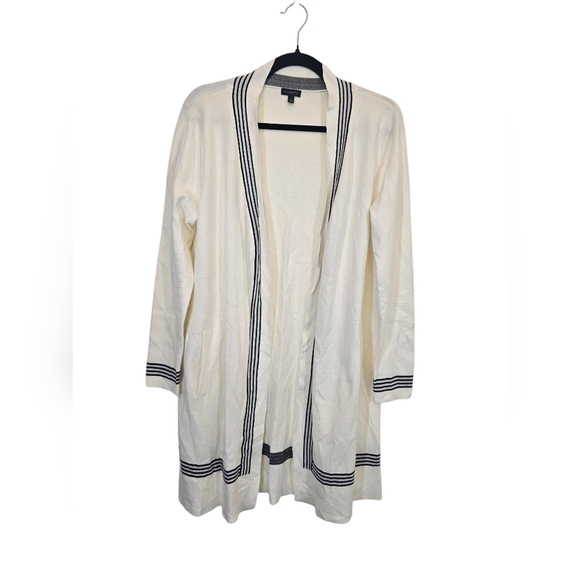 Talbots Large Cotton Blend Longline Tipped Cardigan - Picture 1 of 9